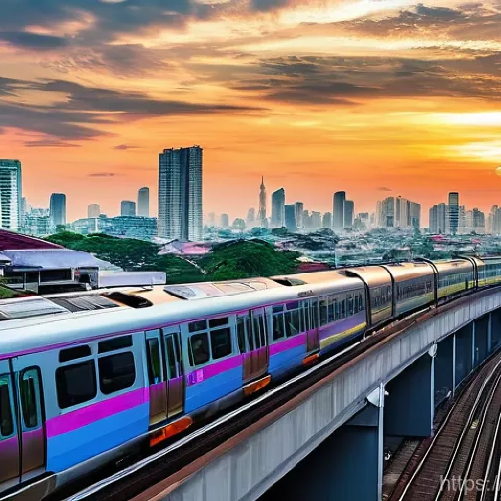 철도안전관리 실무 - **Modern Thai Urban Rail System with Advanced Signaling**
    "A vibrant, dynamic, and high-angle sh...