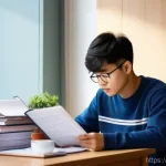 Home 19 철도기사 시험 난이도 분석 - **Prompt:** A focused young East Asian university student, appearing to be in their early twenties, ...