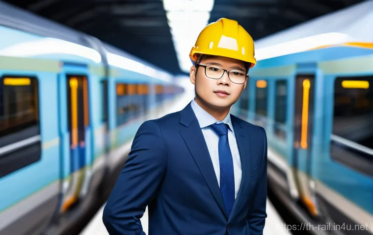 철도기사 시험 난이도 분석 - **Prompt:** A focused young East Asian university student, appearing to be in their early twenties, ...