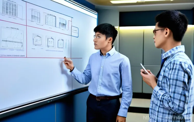 철도기사 시험 난이도 분석 - **Prompt:** A confident East Asian professional, appearing to be a newly qualified engineer in their...