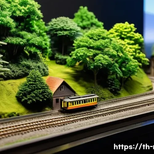 Home 28 철도 부품 구매 팁 - A vibrant and expansive HO scale model train layout in a home, showcasing intricate tracks with mult...
