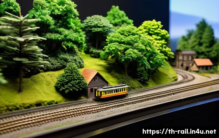 철도 부품 구매 팁 - A vibrant and expansive HO scale model train layout in a home, showcasing intricate tracks with mult...